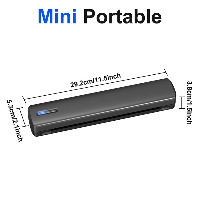 Nelko Inkless Portable Thermal Printer – A4 Wireless & USB, Rechargeable Battery, Compatible with iOS & Laptop