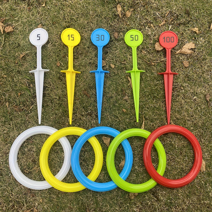 Outdoor Ring Toss Game Set – Fun Beach & Grass Activity for Family & Friends – Durable PP Material, Age 14+