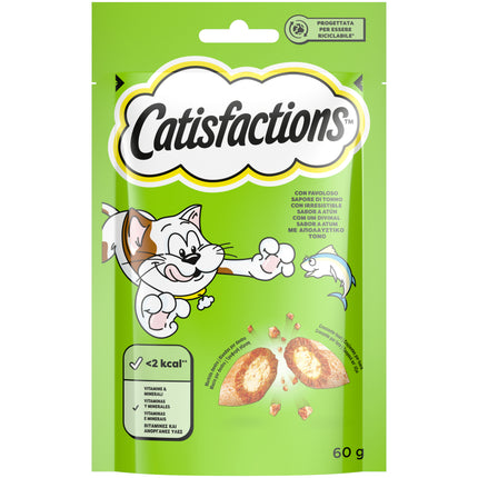 Catisfactions Cat Snack Tuna 60g | Crunchy & Creamy Treats for Happy Cats