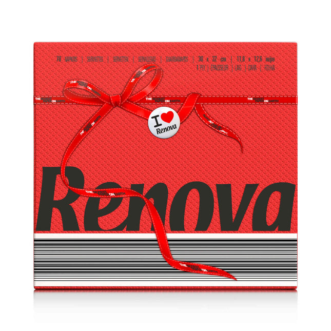 Renova Red Label Napkins Red 1 Ply – 70 pcs | Color & Style for Your Table
