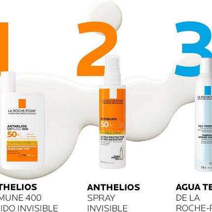 La Roche-Posay Anthelios UVMUNE 400 Invisible Fluid SPF50+ | Ultra-Light Sunscreen for Sensitive Skin | Fragrance-Free | 50ml