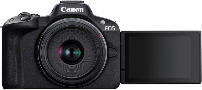 Canon EOS R50 Mirrorless Camera Kit (24.2MP) + RF-S 18-45mm Lens | 4K UHD, WiFi, Dual Pixel AF, Vlogging Ready