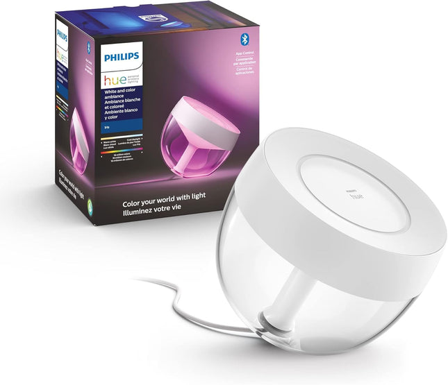Philips Hue Iris Smart Table Lamp – White & Color Ambiance LED – Voice/App Control – Alexa, Google & Apple HomeKit Compatible – 1 Pack