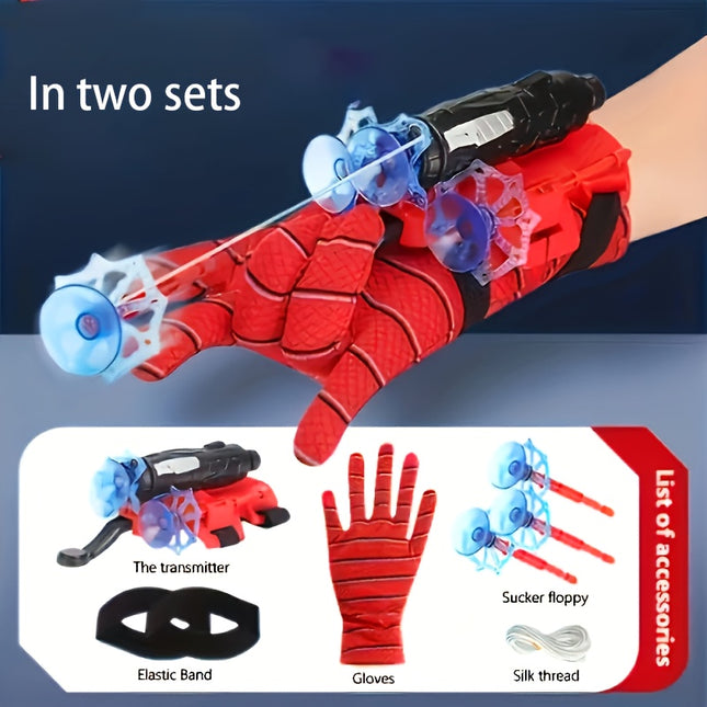 Spider Web Shooter Launcher Set for Kids – Cosplay Wrist Guard Toy for Ages 3+