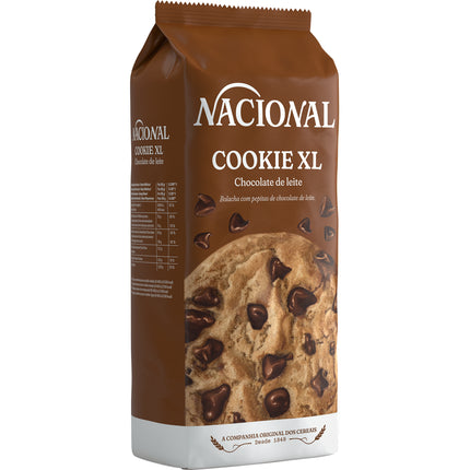 Nacional Cookie XL Milk Chocolate Biscuits 180g – Extra Large Indulgence with Real Chocolate Chips