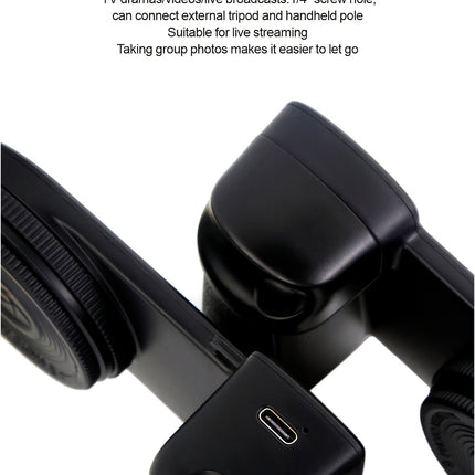 Smartphone Camera Handle – 360° Rotating Grip with Magnetic Remote Shutter & Self-Light for Selfies, Vlogging & Live Streaming