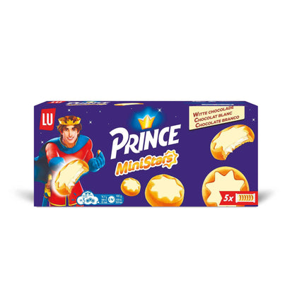 Prince Mini Stars Cookies with White Chocolate 187g – 5 Packs