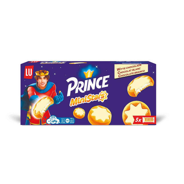 Prince Mini Stars Cookies with White Chocolate 187g – 5 Packs