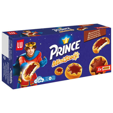 Prince Mini Stars Cookies with Milk Chocolate 187g – 5 Packs