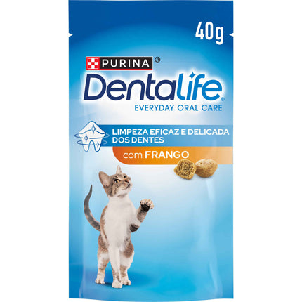 Purina Dentalife Cat Snack Chicken 40g | Daily Dental Treat for Clean Teeth & Fresh Breath