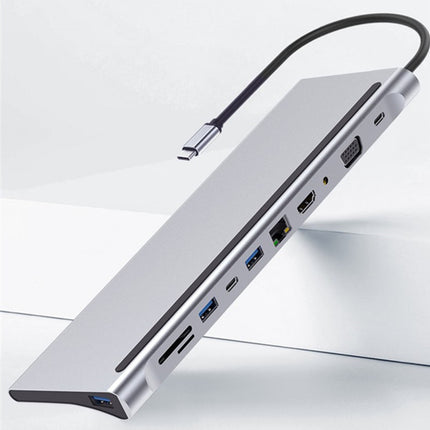11-in-1 Multifunctional Docking Station Hub – Expand Your Laptop’s Connectivity with USB 3.0, HDMI, Ethernet & More