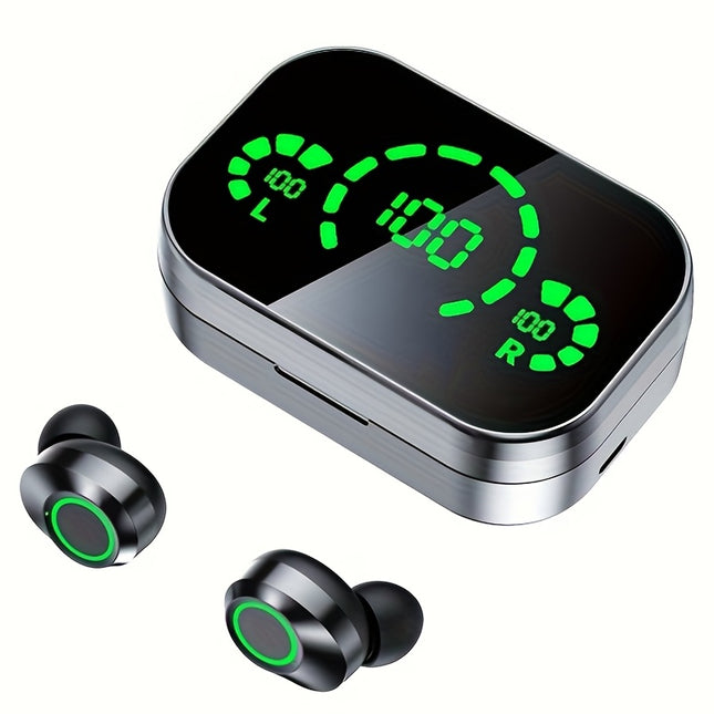 Wireless Stereo Earbuds with Touch Control – Rechargeable Sport Headphones with Type-C Charging Case