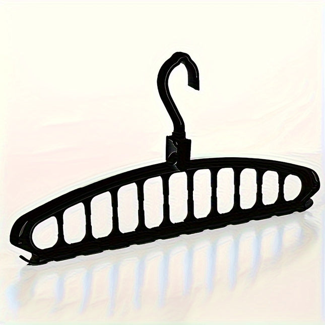 11-Hole Magic Folding Clothes Hanger – Space-Saving Wall Hanging Closet Organizer with 3.2 cu.ft Storage
