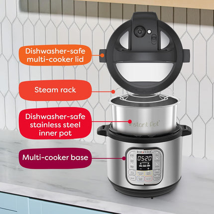 Instant Pot Duo™ Mini 3-Quart 7-in-1 Electric Pressure Cooker – Stainless Steel, Compact & Powerful