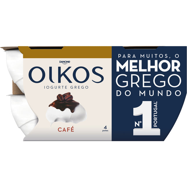 Oikos Danone Iogurte Grego Café 440g (4 un) – Creamy Greek Yogurt with Coffee
