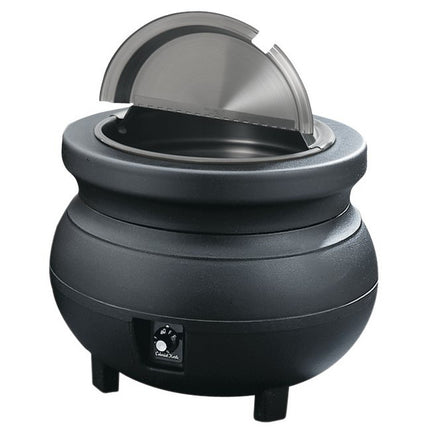 Vollrath 72165 Cayenne Colonial 11 Qt. Kettle Warmer – Black, Efficient & Durable with Epoxy Coated Body