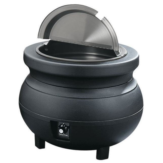 Vollrath 72165 Cayenne Colonial 11 Qt. Kettle Warmer – Black, Efficient & Durable with Epoxy Coated Body