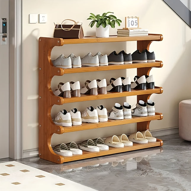 Multi-Layer Bamboo Shoe Rack – Space-Saving Freestanding Shelf for Entryways, Dorms & Apartments