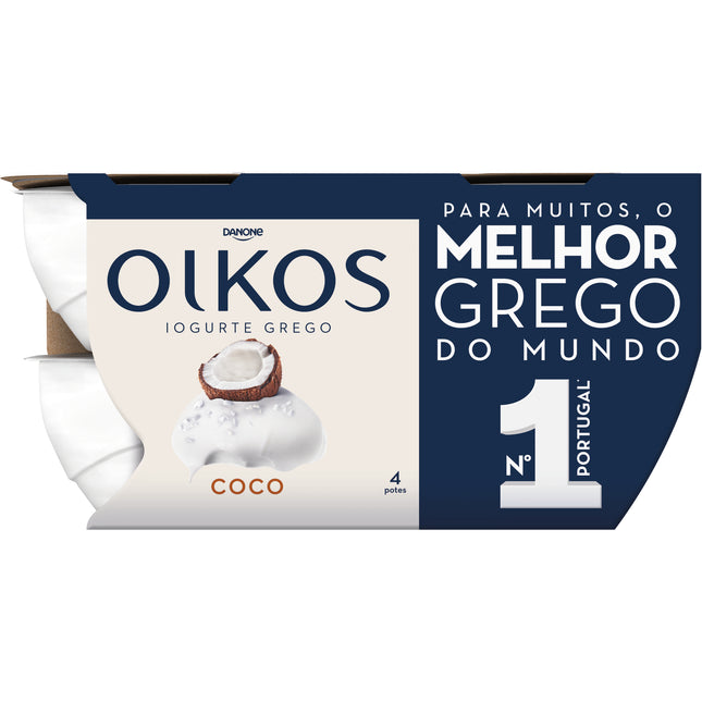 Oikos Danone Iogurte Grego Coco 440g (4 un) – Creamy Greek Yogurt with Coconut