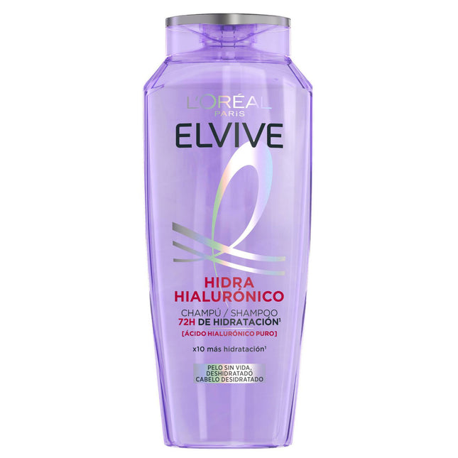 L'Oréal Paris Elvive Hydra Hyaluronic Shampoo – 400ml | 72h Hydration for Dehydrated Hair