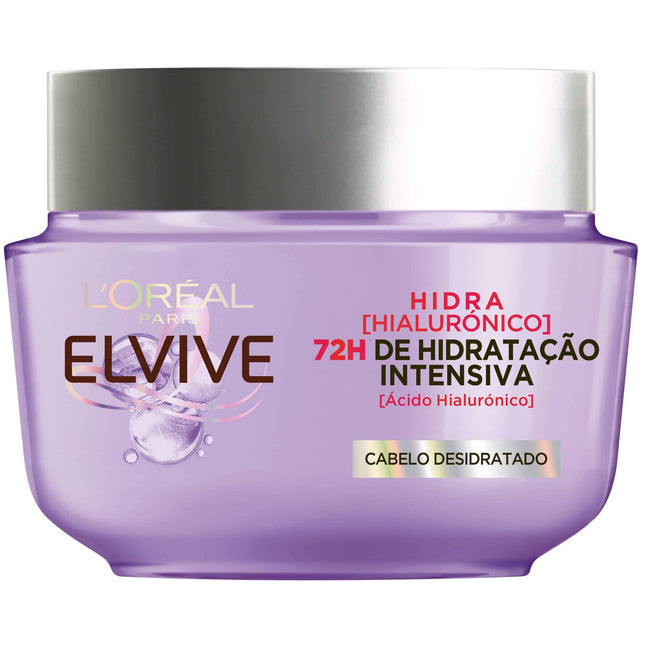 L’Oréal Paris Elvive Hydra Hyaluronic Hair Mask – 300ml | 72h Intense Hydration with Hyaluronic Acid