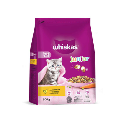 Whiskas Kitten Dry Food Chicken 300g | Complete Nutrition for Healthy Growth & Strong Bones
