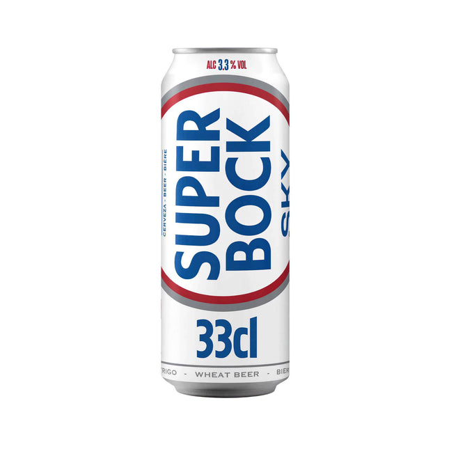 Super Bock Sky Beer – Can 33cl | Portuguese Light Beer with 3.3% Alcohol