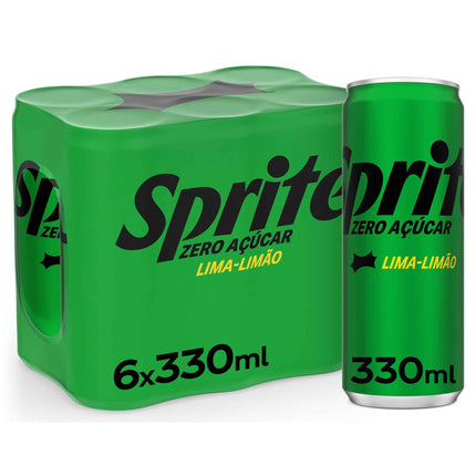 Sprite Sem Açúcar Lima-Limão – Pack 6x33cl | Refrigerante Refrescante e Sem Calorias