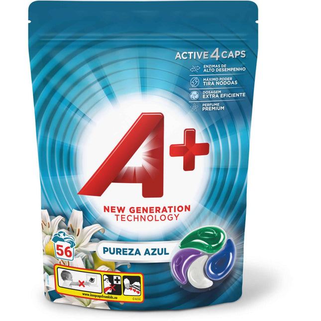 A+ 4-in-1 Laundry Detergent Capsules Ocean Dream – 56 Doses | Deep Clean, Freshness & Fiber Care