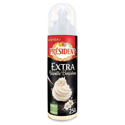 Président Chantilly Vanilla 250g | Creamy Dessert Topping with Bourbon Vanilla