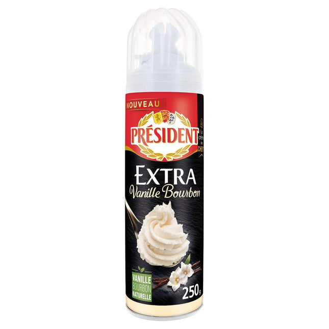 Président Chantilly Vanilla 250g | Creamy Dessert Topping with Bourbon Vanilla