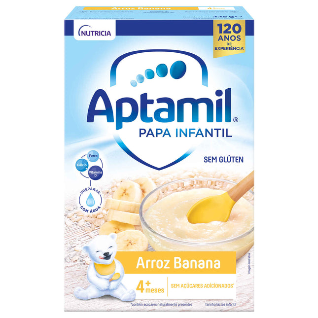 Aptamil Baby Cereal Rice & Banana +4M Gluten-Free 225g