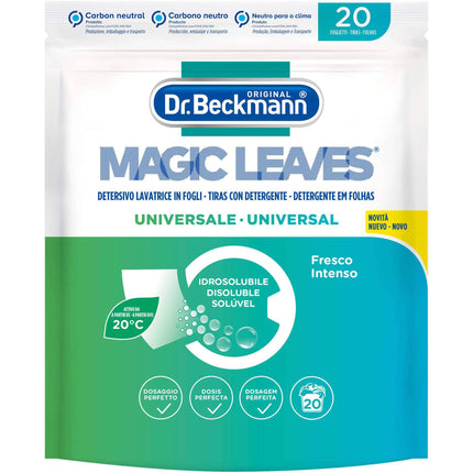 Dr. Beckmann Universal Laundry Detergent Sheets – 20 Doses | Easy, Eco-Friendly & Mess-Free