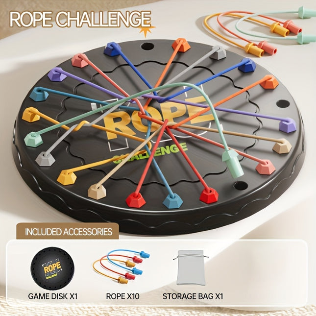 Rope Untangling Challenge – Kids' Educational Puzzle Toy for Logical Thinking & Focus | Interactive Parent-Child Board Game | Ideal Gift for Ages 3+