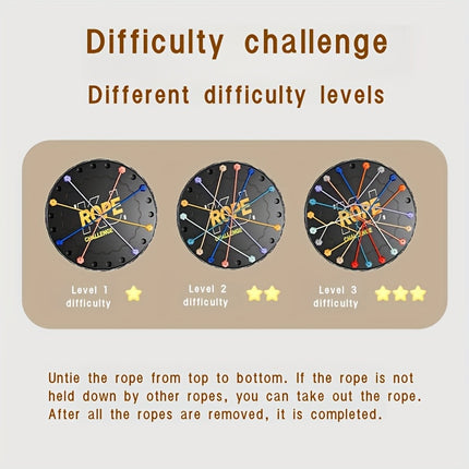 Rope Untangling Challenge – Kids' Educational Puzzle Toy for Logical Thinking & Focus | Interactive Parent-Child Board Game | Ideal Gift for Ages 3+