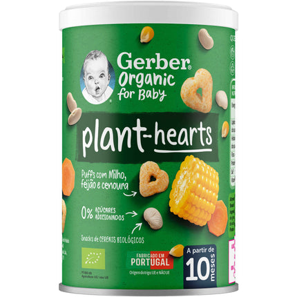 Gerber Organic Baby Snack Corn, Bean & Carrot +10M 35g | Nutritious Finger Food for Babies
