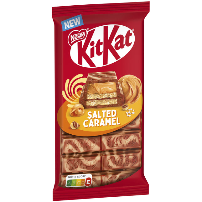 Kit Kat Milk Chocolate Bar with Biscuit & Salted Caramel 99g – Crispy & Creamy Indulgence