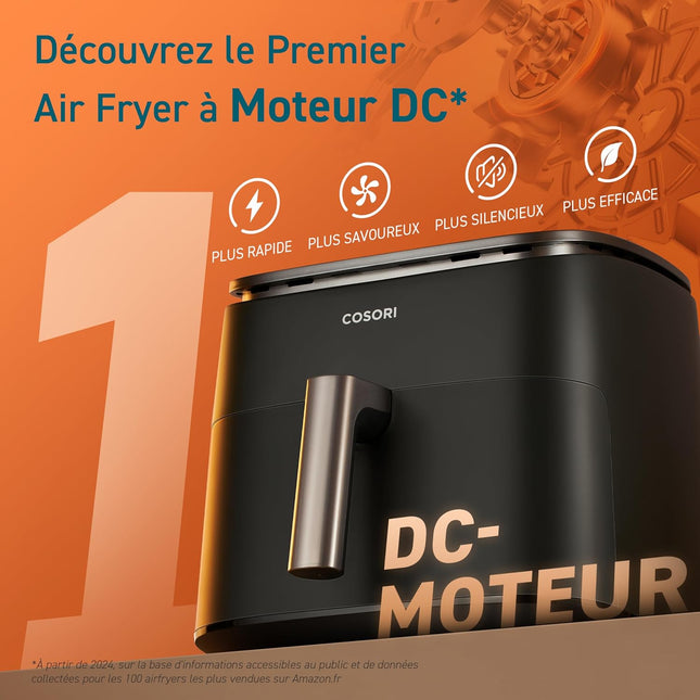 COSORI TurboBlaze 6L Air Fryer – 9-in-1 Oil-Free Fryer with DC Motor, 5 Speeds & 64% Energy Saving