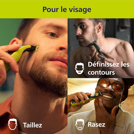 Philips OneBlade 360 Electric Beard Trimmer & Shaver | Dual Motion Blade | 2x Blades + 3x Beard Combs (1, 3, 5 mm) | Wet & Dry Use
