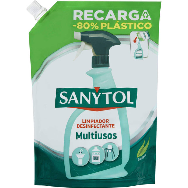 Sanytol Multi-Surface Disinfectant Spray Eco Refill 750ml | Effective Cleaning & Eco-Friendly Choice