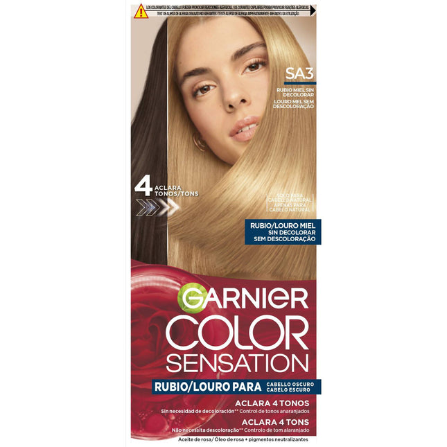 Garnier Color Sensation UL3 Medium Brown – Permanent Hair Color with Radiant Shine & 100% Gray Coverage