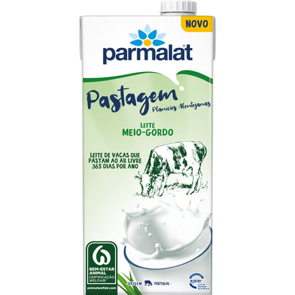 Parmalat Leite Meio Gordo Pastagem 1L – Semi-Skimmed UHT Milk