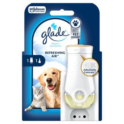Glade Electric Air Freshener Refreshing Air | Long-Lasting Freshness & Pet Odor Neutralizer | 120-Day Fragrance