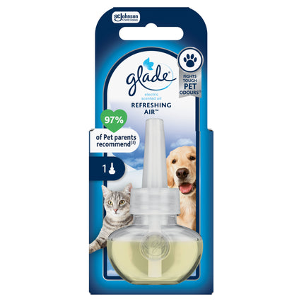 Glade Electric Air Freshener Refill Refreshing Air | Long-Lasting Pet Odor Neutralizer | Up to 120 Days of Freshness