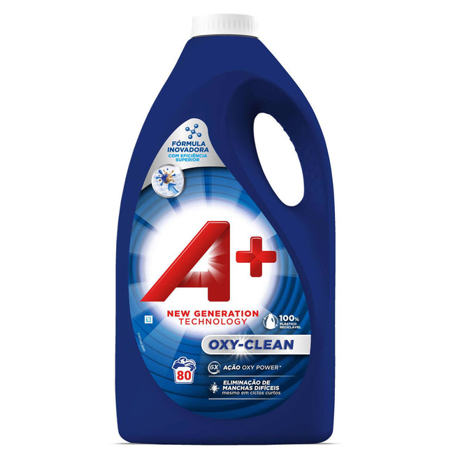 A+ Oxi Clean Liquid Laundry Detergent – 80 Doses | Deep Stain Removal & Brilliant Freshness
