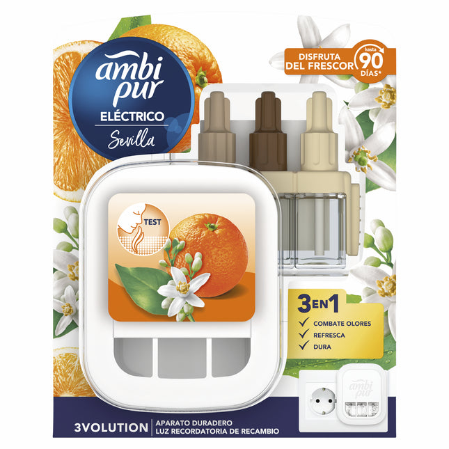 Ambipur 3Volution Electric Starter Kit Seville | Eliminates Odors & Freshens for 80 Days