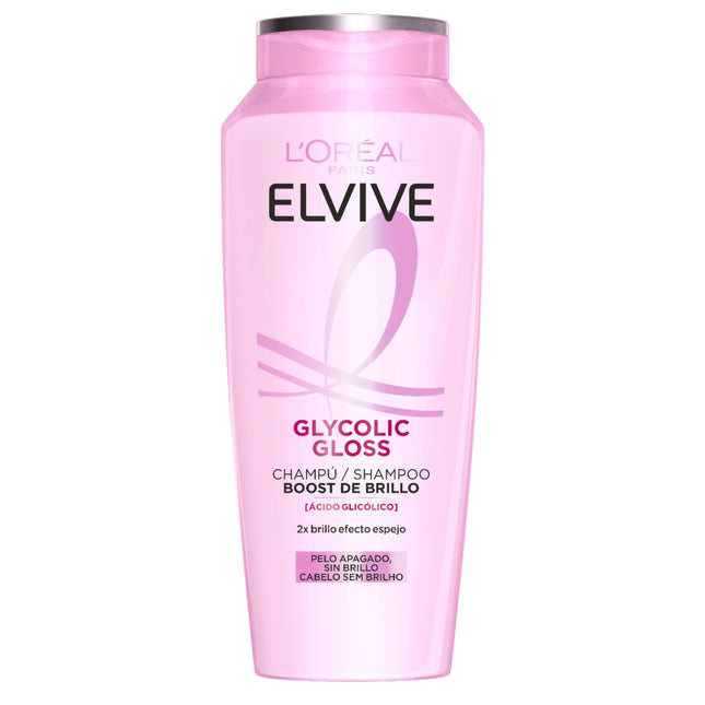 L’Oréal Paris Elvive Glycolic Gloss Shine Shampoo – 400ml | Intense Shine for Dull Hair