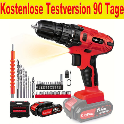 21V Cordless Electric Drill Set – 45Nm Power Drill with 25+1 Torque Settings, 2-Speed, LED Light & 29 Accessories for Home DIY