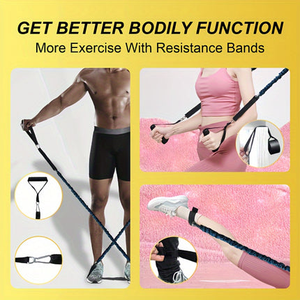 11pcs Push Up Board Set with Resistance Band – Portable, Foldable Home Gym Push Up Bars for Strength Training
