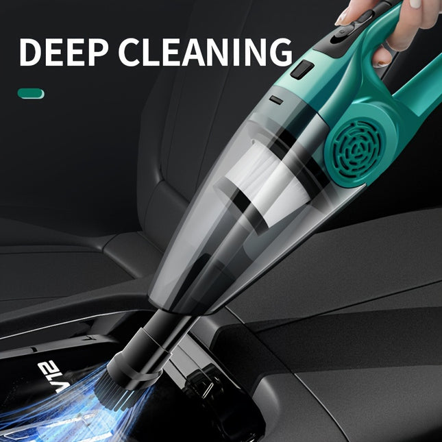 12V Handheld Car Vacuum Cleaner 🚗 | Strong Suction, Crevice Tool, Pet Hair Remover